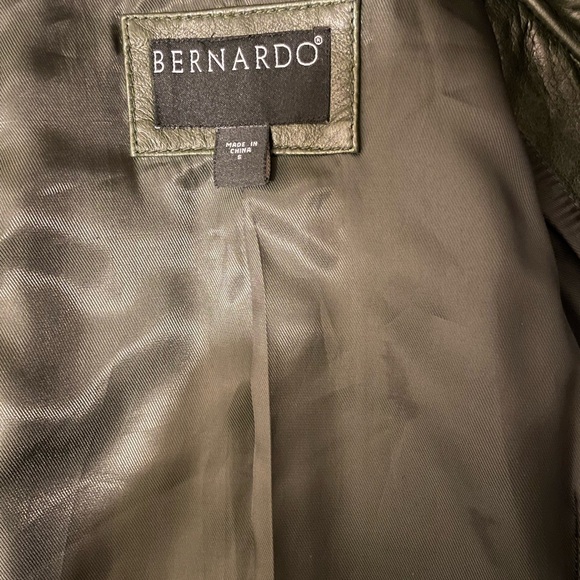 Green Leather Moto Jacket - Picture 2 of 3